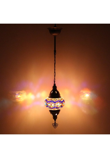 Dekoratif MOZAİK ORTA BOY TEKLİ AVİZE SARKAÇ