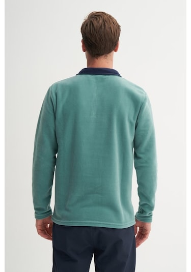 Cazador Yarım Balıkçı Yaka Kalın Polar Regular Fit Sweatshirt-56320 Nefti Cazador Yarım Balıkçı Yaka Kalın Polar Regular Fit Sweatshirt-56320 Nefti