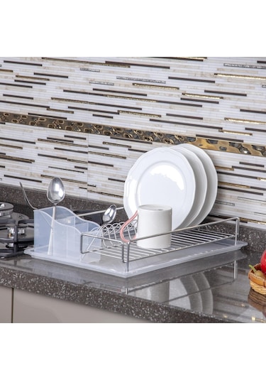 Teknotel Tek Katlı Tabaklık Bulaşıklık Krom Kb006 Şeffaf
