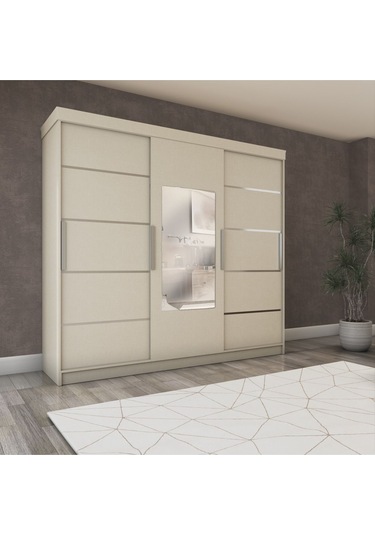 Sürgülü Gardırop Koton Vizon 275cm
