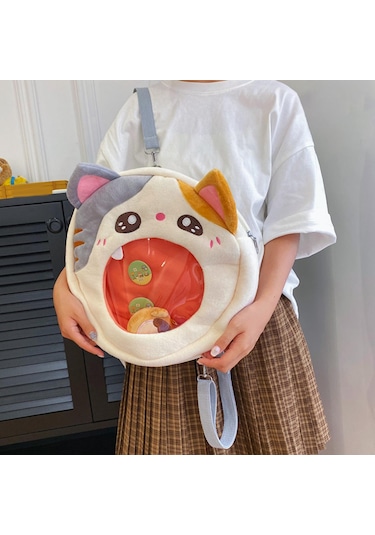 Suntek Karikatür Peluş Sırt Çantası Sevimli Büyük Bebek İle Gri