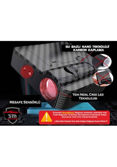 Focus Araçlar İçin Pilli Yapıştırmalı Kapı Altı Led