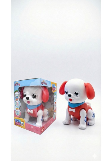 Aya-40272 Sesli- Işıklı - Hareketli Eğlenceli Köpek Kırmızı