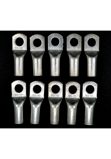 10 Adet Sıkmalı Kablo Pabucu Bakır Pabuç Skp 50mm M10