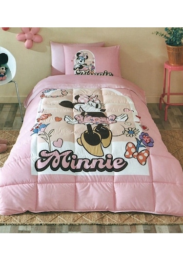 Özdilek Lisanslı Tek Kiş.çocuk Uykuseti-minnie Mouse Garden Pembe Pembe