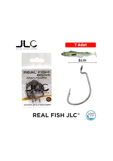 Jlc Real Fish 8cm Offset Kafa İğnesi 7 Adet Standart