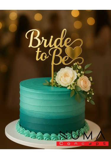 Bride To Be Pasta Üstü Mdf Üzeri Aynalı Gold Pleksi 20x24 cm