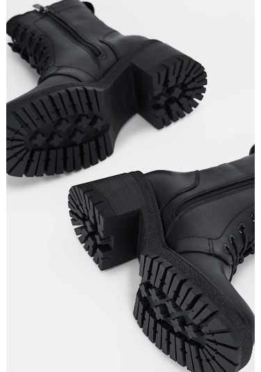 Tamer Tanca Kadın Hakiki Deri Siyah Deri Casual Bot 775 8259 BN BOT SK23/24 Siyah