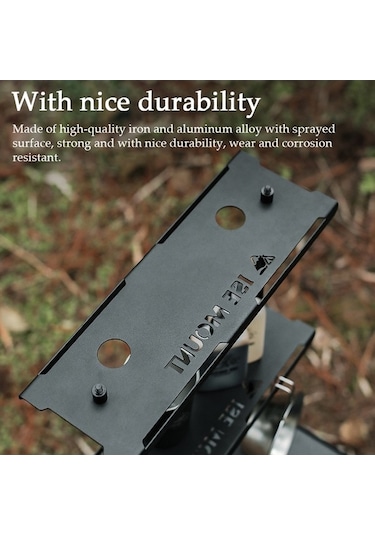 Novahub Ise Mount Kamp Masa Rafı Küçük Boyutlu Lamba Standı Çok Fonksiyonlu Masaüstü Depolama Rafı Mutfak Eşyası Askısı Dış Mekan Kampı Piknik Sırt Çantası Bbq İçin Raf Siyah Siyah