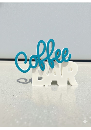 Mavi Coffee Bar Dekoratif Biblo - Kahve Köşenize Sıcaklık Katan Samimi Aksesuar