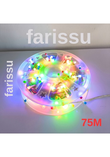 75 Metre Rgb Peri Led Işık Fişli Dış Mekan Dekoratif Aydınlatma Şerit Led RGB