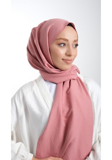 Hürrem Bone 202105_21 Pamuk Düz Klasik Caz Şal Gülkurusu