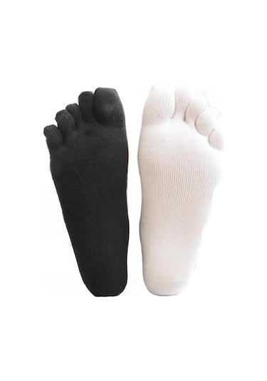 Beyaz 1 Çift Unisex Bay Bayan Çorap Spor Beş 5 Parmak Toe Ayakkabı İçin İdeal Satış Beyaz