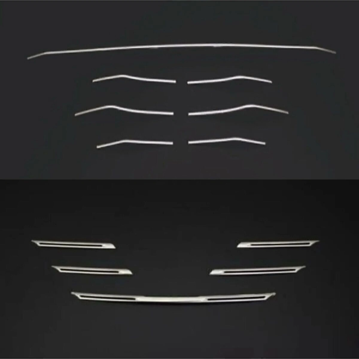 Ueskrom Renault Megane 4 Krom Ön Panjur Ve Ön Tampon Çıtası Set 2016-2020