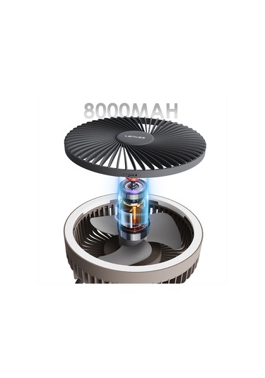 Lenyes Lhf11 Led Işıklı 4 Kademeli Çok Fonksiyonlu Soğutucu Fan Beyaz