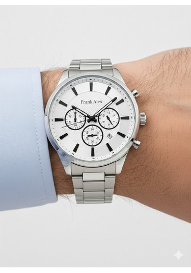 Frank Alex Erkek Kol Saati Gümüş Renk, Gümüş Kadran - Fag11503fmfa.01, 2 Yıl Garantili Gümüş Frank Alex Erkek Kol Saati Gümüş Renk, Gümüş Kadran - Fag11503fmfa.01, 2 Yıl Garantili Gümüş