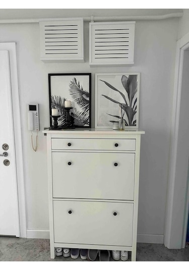 Besa Home Wifi Saklama Kutusu Modem Pc Bilgisayar Kablo Priz Şartel Elektrik Beyaz