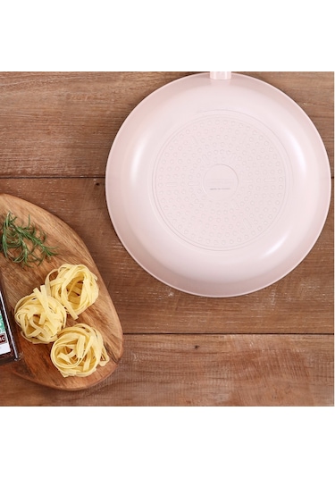 Neoflam Blossom İndüksiyonlu Cam Kapaklı Sığ Tencere 24 CM