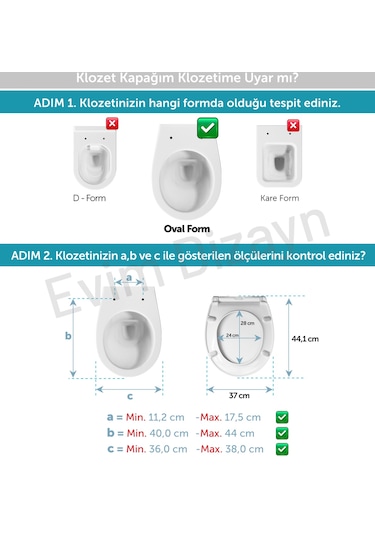 Aqua Bagno Largo - Yavaş Kapanan Klozet Kapağı - Duroplast