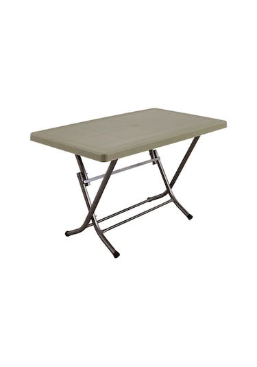 Mandella 70x120 Zeugma Rattan Masa (Katlanır Metal Ayak) Çölbeji Çöl beji