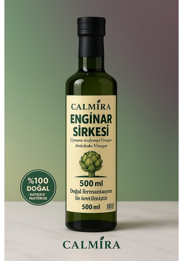Calmira Enginar Sirkesi 500ml Doğal Fermantasyon Natural Fermentation Artichoke Vinegar