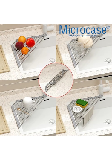 Microcase Ayarlanabilir Mutfak Lavaboya Monte Çok Amaçlı Askılık Al5443 Siyah