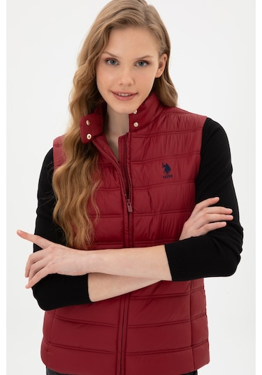 U.s. Polo Assn. Kadın Bordo Yelek Dokuma 50311989-vr014 Bordo