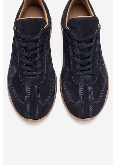 Luvishoes Lars Lacivert Süet Hakiki Deri Kadın Günlük Sneaker Lacivert