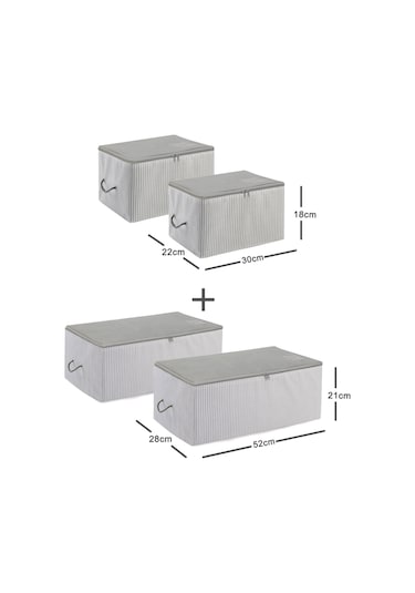 Ocean Home Textile 4'lü Gri Renk Stuff & Things Hurç Set