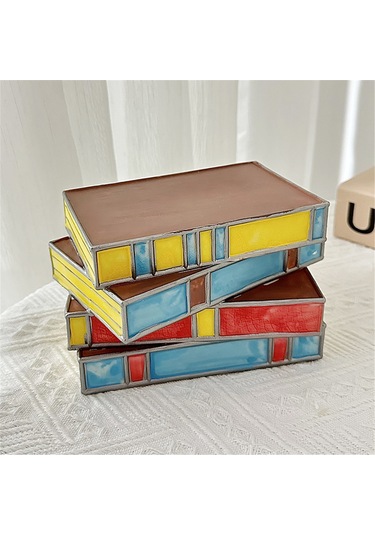 Hombey Retro Renkli Reçine Kitap Lambası - Ofis/ev Dekoru Işıklı Santral, Rahat Okuma Atmosferi, Kolay Kullanim