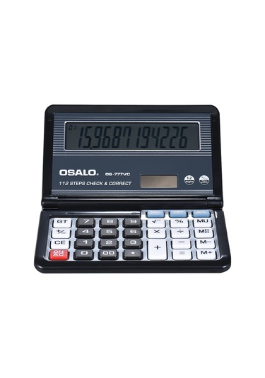 Singree Katlanabilir Masaüstü Hesap Makinesi: 12 Haneli Ekran, Çift Güç Kaynağı, Hafıza Fonksiyonlu, Taşınabilir Ve Şık Tasarım Siyah