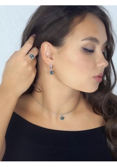 Lair Prasiolit Taşlı Gümüş Kolye Ucu 178782547