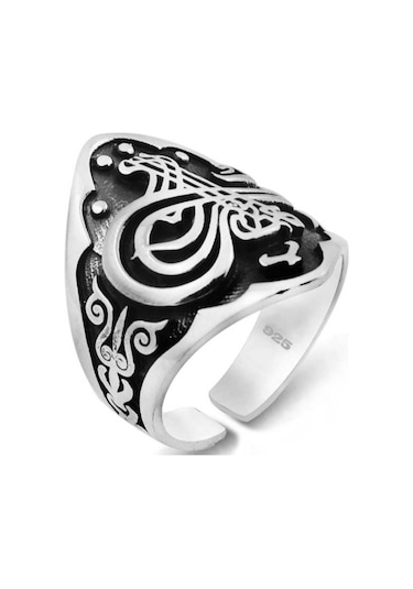 Gümüş Osmanlı Tuğralı Okçu Zihgir Başparmak Yüzüğü