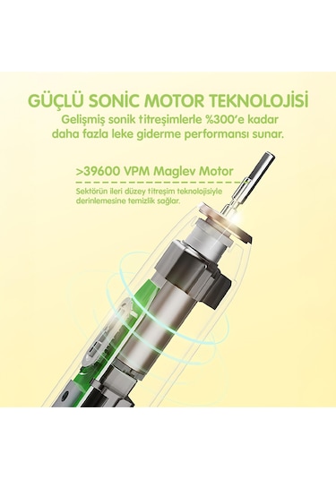 Npo Nicefeel X500 39600vps Şarjlı Sonic Çocuk Diş Fırçası-pembe