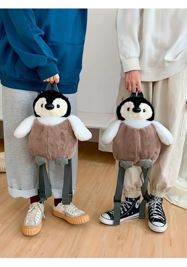 Vilange Omuzdan Askılı Pelüş Çocuk Oyuncak Sırt Çantası Penguen 202801639 Beyaz