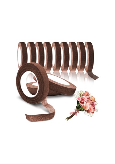 Roco Paper Çiçek Bandı Kahverengi 12 Rulo 1 Cm X 35 M