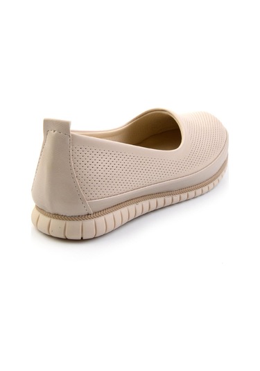 Bej Leather Kadın Babet K01140004903 Bej