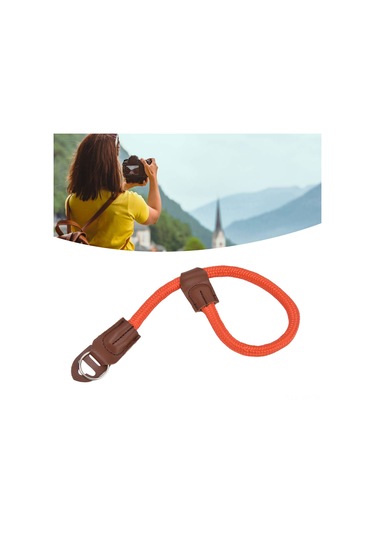 Geeroyoo Dayanıklı Dağcı Teli Kamera Bilek Kayışı - Mikro Dslr Ve Kompakt Kameralar İçin Ergonomik, Ayarlanabilir, 220kg Dayanımlı Turuncu