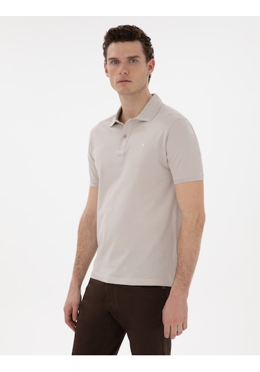 Pierre Cardin Erkek Taş Tişört Basic 50302561-vr049 Taş