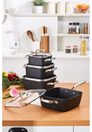 Karaca  Biodiamond Master Quattro İndüksiyon Tabanlı 8 Parça Tencere Seti