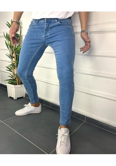 E Rkek Siyah Slim Fit Likralı Erkek Kot Pantolon 37 Siyah