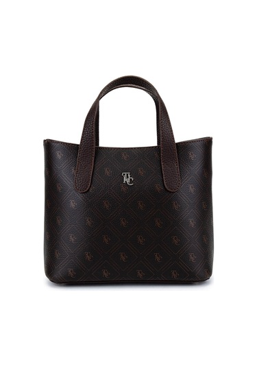 Tamer Tanca Kadın Suni Deri Kahverengi Desen El Çantası 743 2342 Erk Cnt Sk25-26 Kahve Gfrj Kahverengi