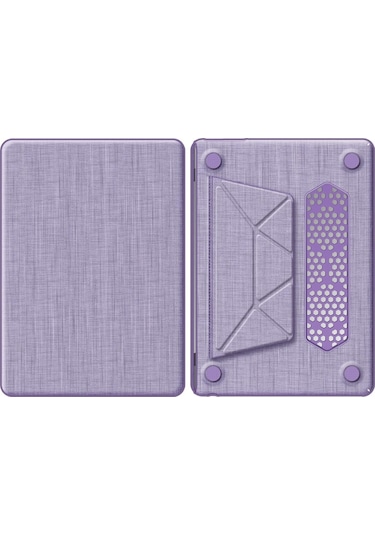 Macbook Uyumlu Pro 13inç A2159 A1989 A1706 A1708 Kılıf Nubuk Üçgen Standlı Havalandırmalı Kapak 2019/2016 Lila