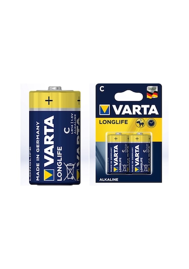 Varta 4114 Longlife Alkalin Orta Boy C Pil 2'li