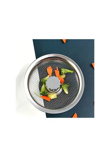 Paslanmaz Çelik Mutfak Lavabo Süzgeci - 8.13cm & 5.33cm Ağ, Banyo, Tuvalet & Makyaj Masası İçin Tıkanmaz Gümüş