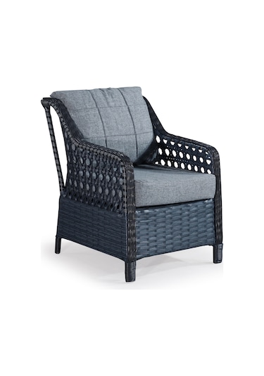 Ronda 3+1+1+2puf+masa Rattan Bahçe Balkon Mobilyası,antrasit Gri Antrasit - Gri