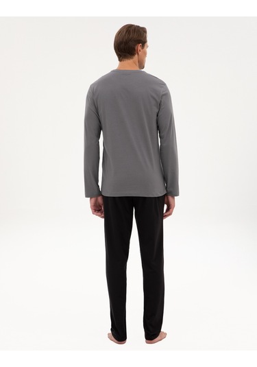 Pierre Cardin Erkek Koyu Gri Pijama Takım 50322653-vr080 Koyu Gri
