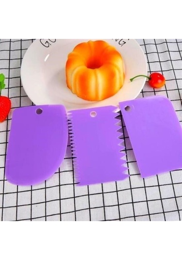 Buffer Pasta Hamur Şekillendirici Spatula Kesici Kazıyıcı Dekoratör Set Diğer