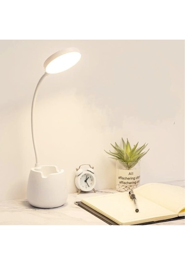 3 Modlu Kıvrımlı Bükülebilir Kalemlikli Masa Lambası Çok Renkli