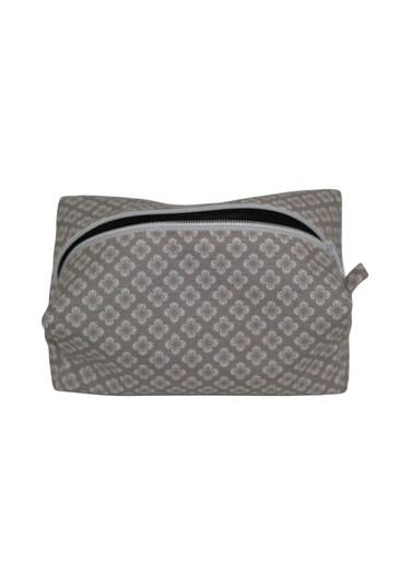 SerSev Çiçek Desenli El Yapımı Duck Kumaş Su Geçirmez Astarlı Makyaj Çantası